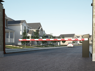 Шлагбаум на въезде